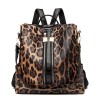 Leopard Print Backpack Purse