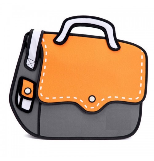 2D Cartoon Messenger Bag