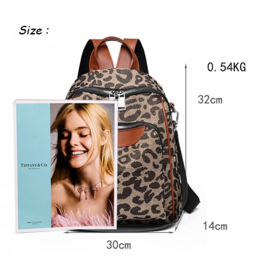 Cheetah Print Backpack Purse