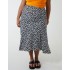 Curve Asymmetric Seam Midi Skirt