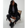 Black Reversible Faux Fur & Trench Jacket