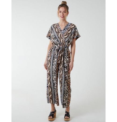 Multi Stripe Animal Jumpsuit