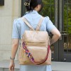 Faux Leather Laptop Backpack Women's