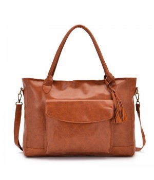 15 inch Brown Leather Tote